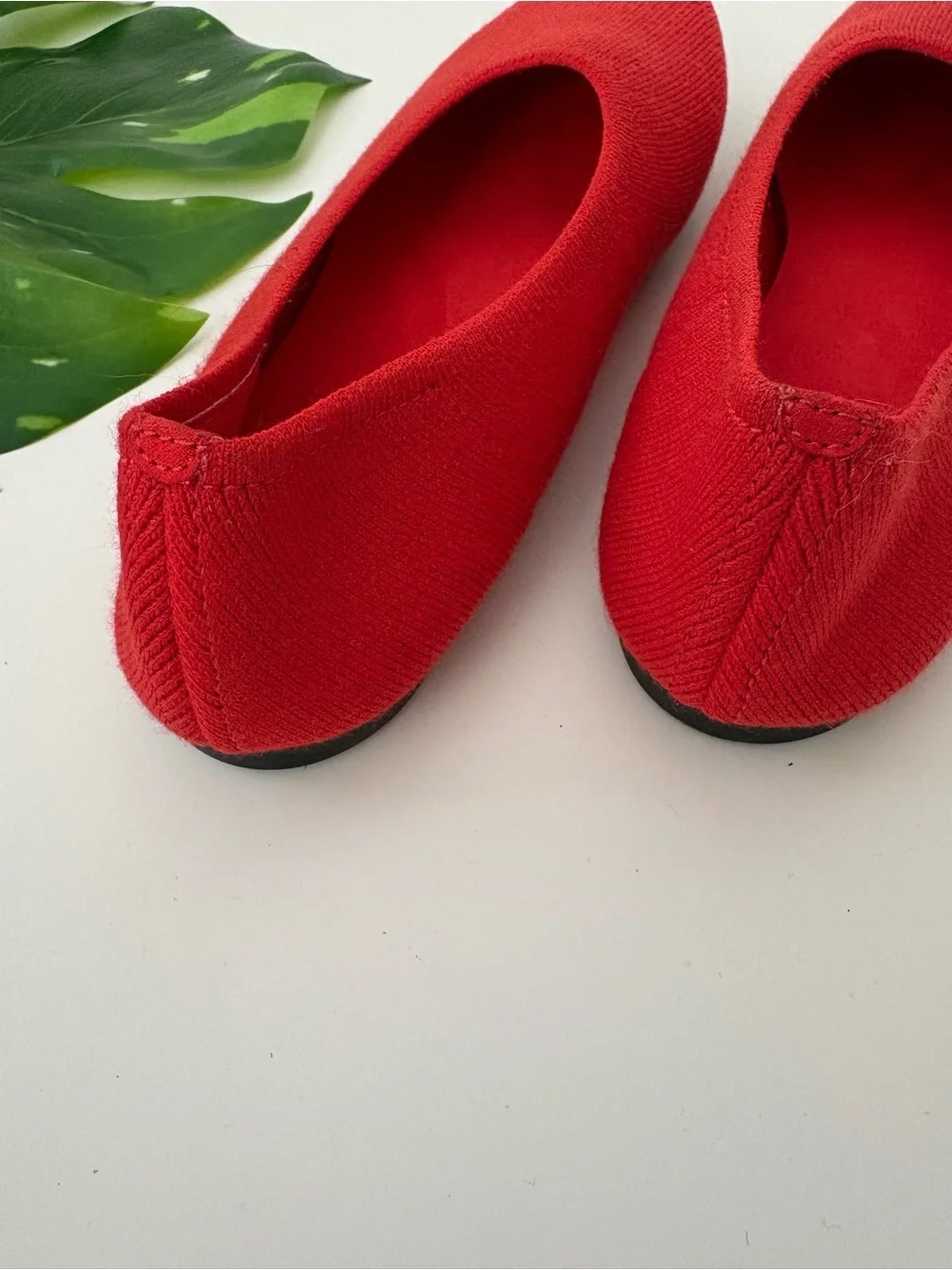 Everlane The Day Ballet Flats Red Knit Slip On Shoes Women’s Size 5.5 - Picture 6 of 6